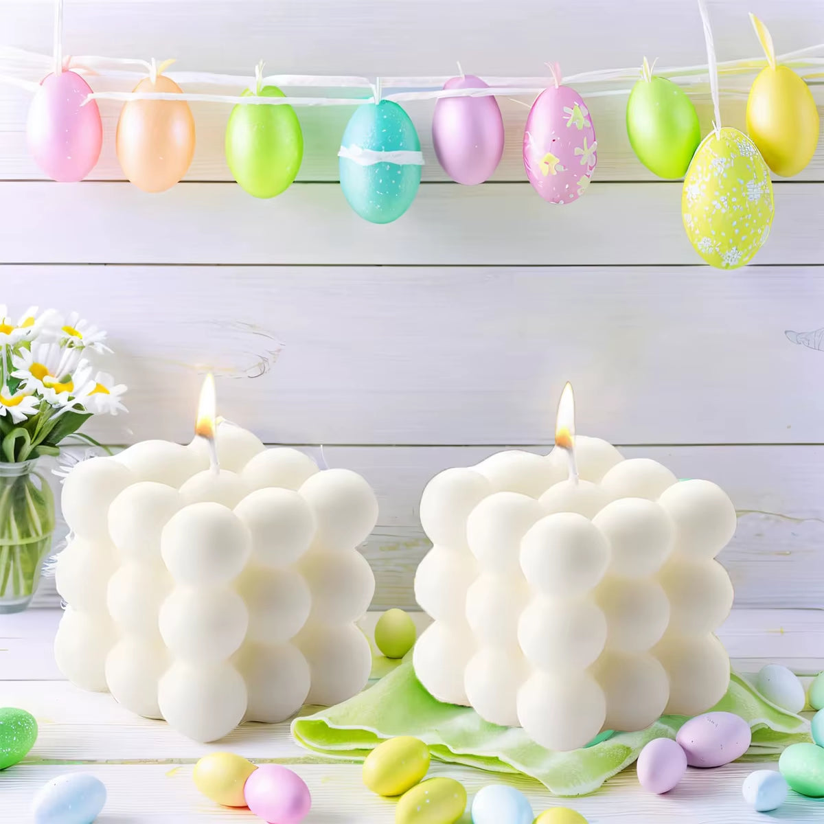 Vanilla Scented Small Cube Ball Candle