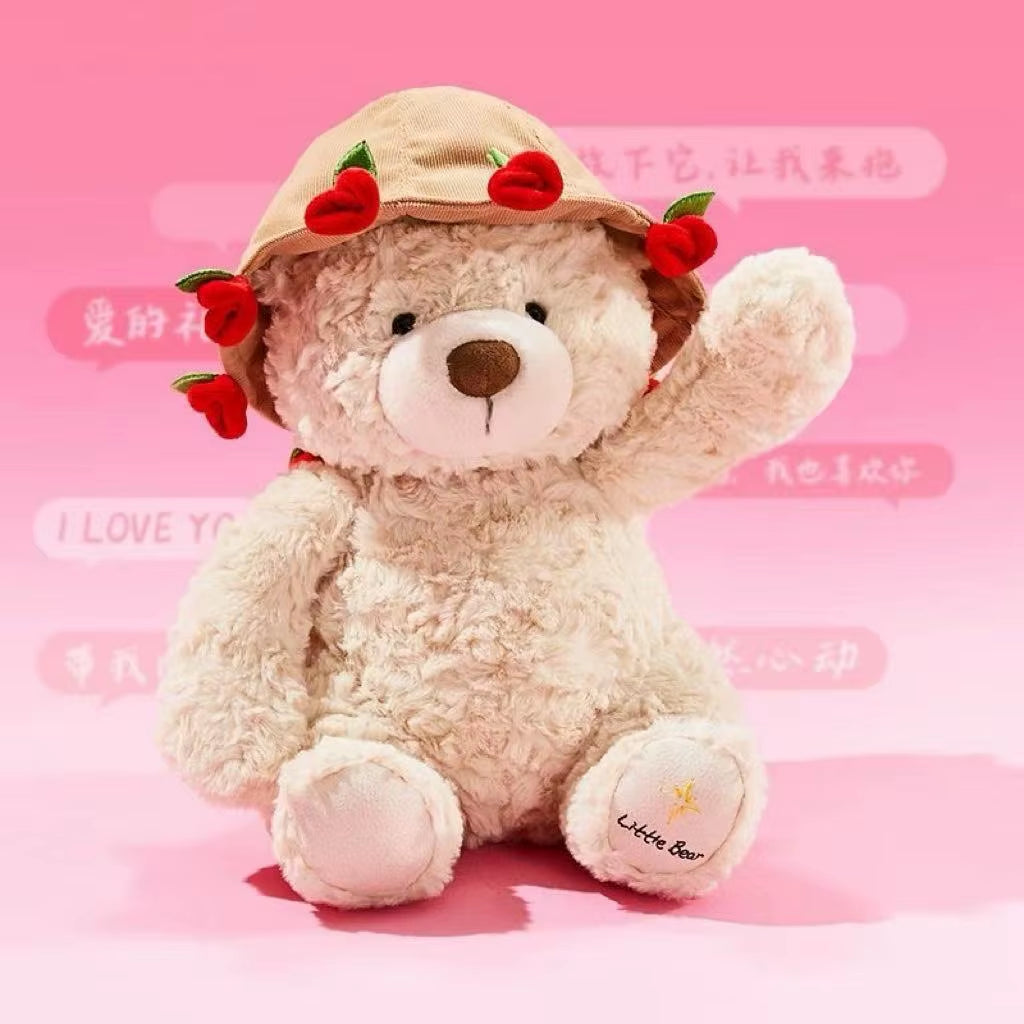 Cute Teddy Bear with Roses