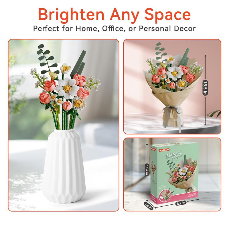 DIY Artificial Flower Bouquet Set  - Rosa Chinensis & Starry Sky