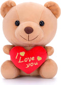 “I Love You” Heart Teddy Bear – Cute 6-Inch Stuffed Animal Gift for Mom, Girlfriend, Wife, Valentine’s Day, Birthday & Anniversary