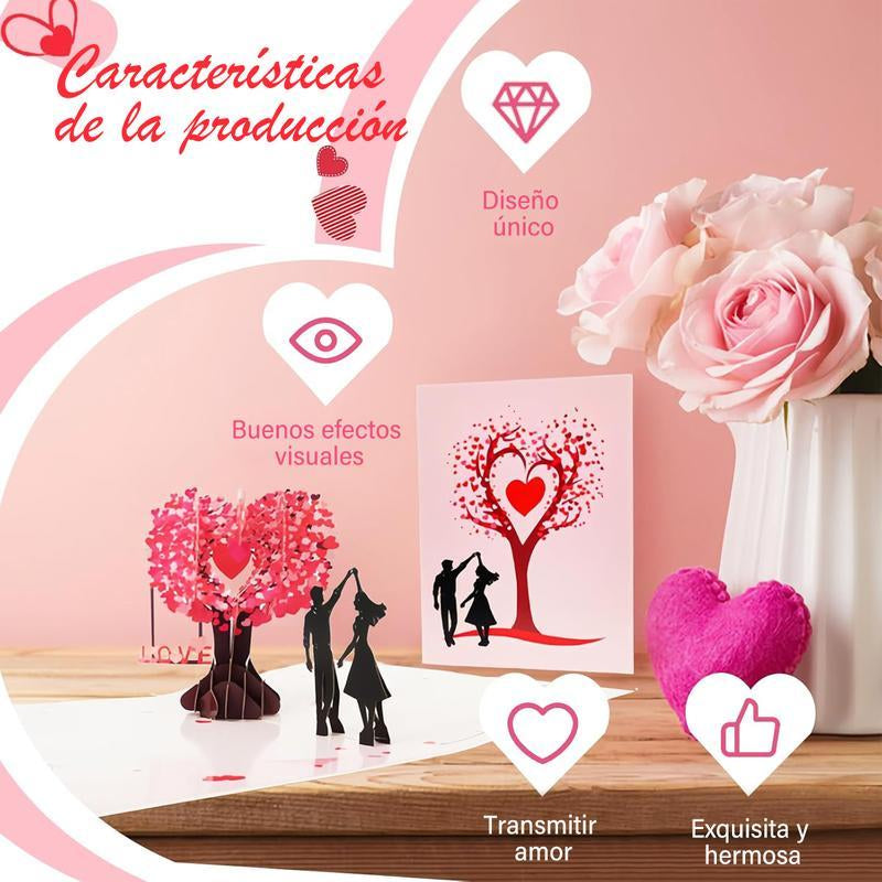Valentine's Day Anniversary Card with Love Tree & Hearts 