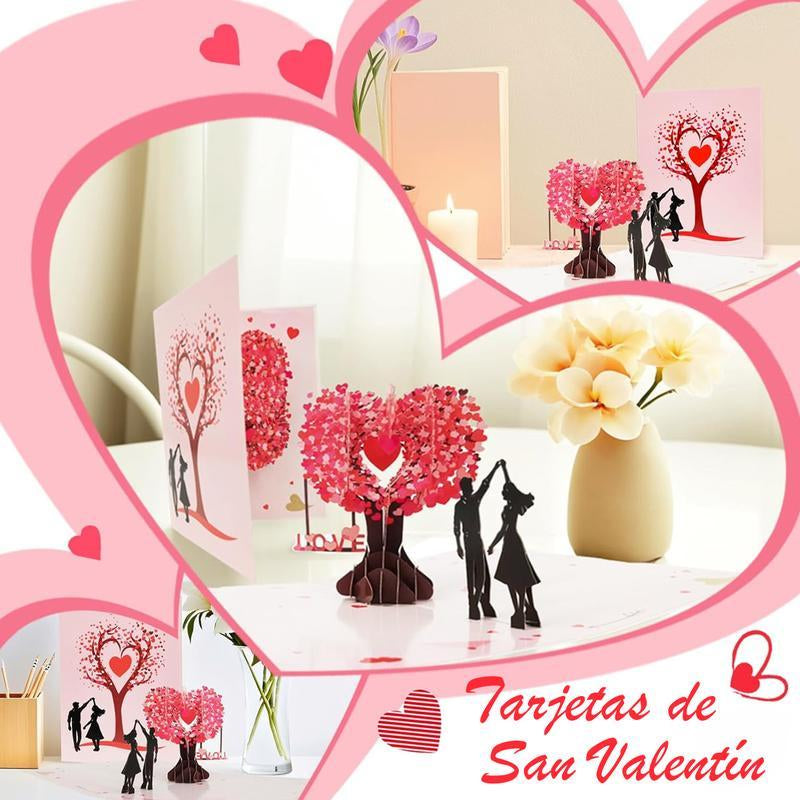 Valentine's Day Anniversary Card with Love Tree & Hearts 