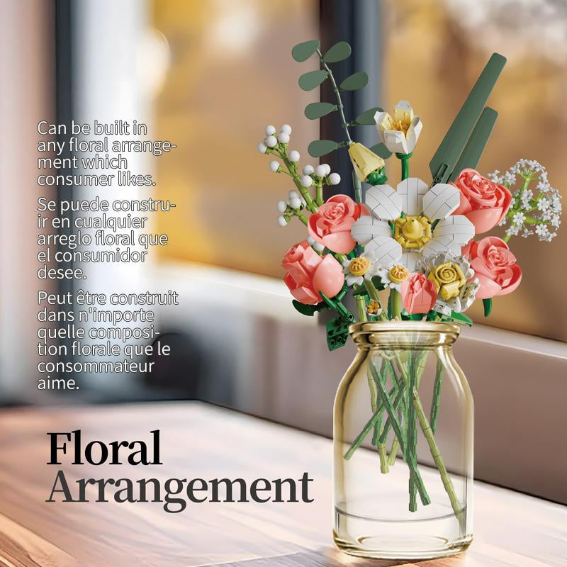 DIY Artificial Flower Bouquet Set  - Rosa Chinensis & Starry Sky