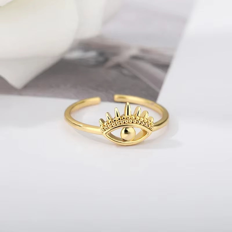 Stainless Steel Rings for Women - Aesthetic Gold Color Vintage Ring Vintage 
