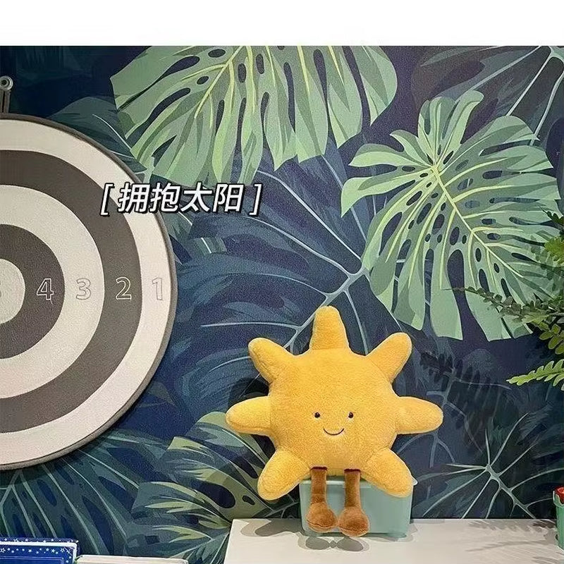 Smile Face Moon & Yellow Sun Plushie