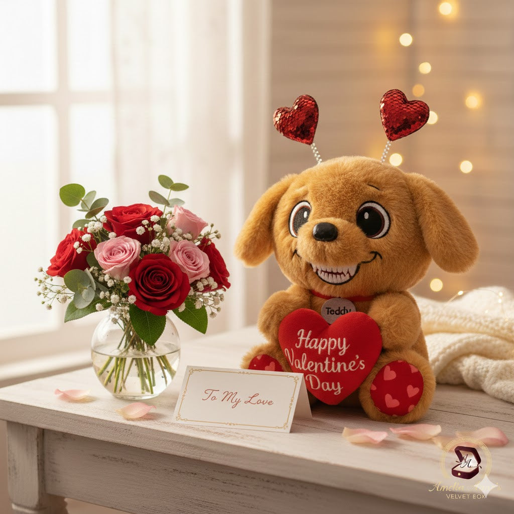 Puppy Teddy Valentine's Day Plush Toy