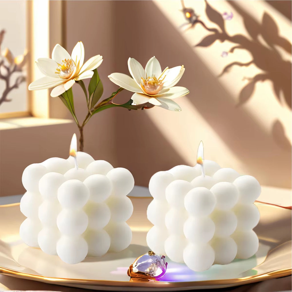 Vanilla Scented Small Cube Ball Candle