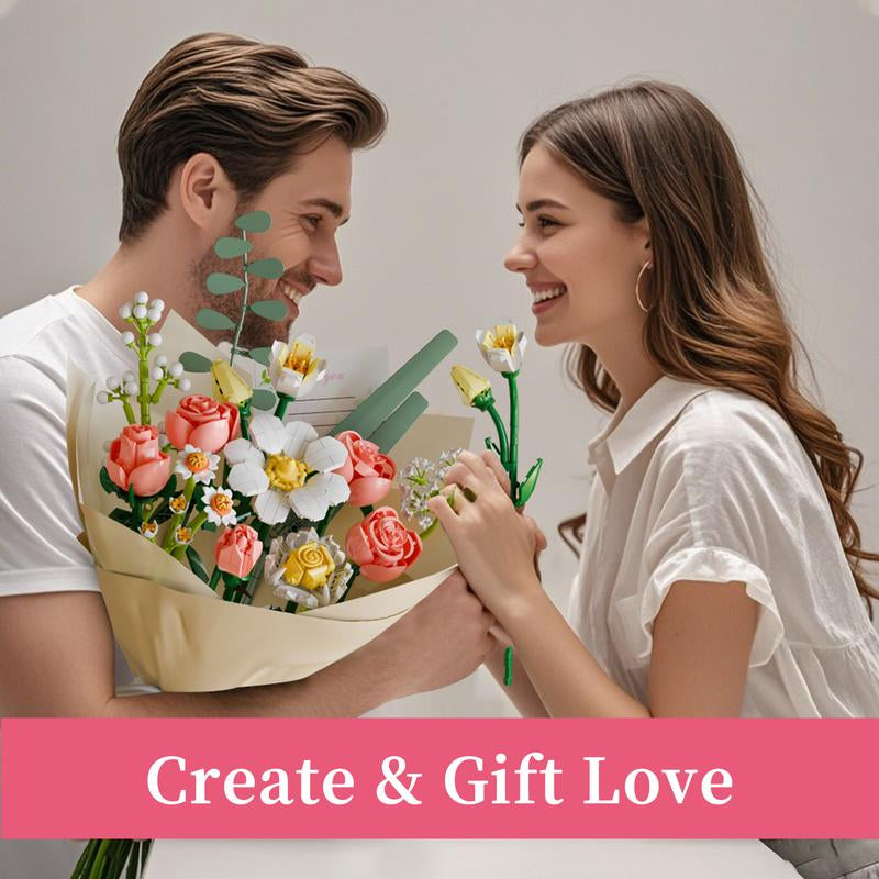 DIY Artificial Flower Bouquet Set  - Rosa Chinensis & Starry Sky