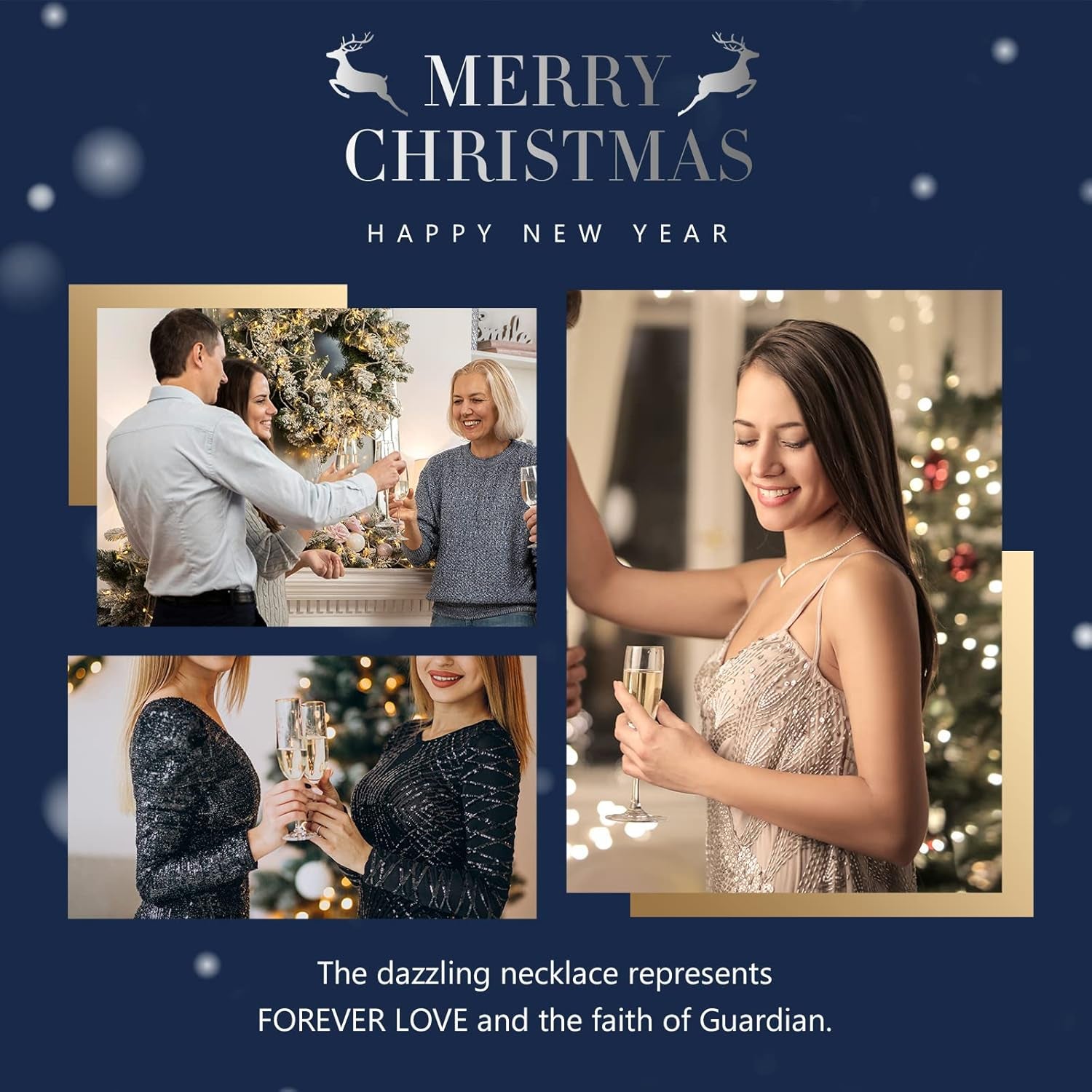 Angle Wing Heart Necklaces and Earrings with Birthstone -  Birthday/Anniversary/Valentines Jewelry Gift for Women