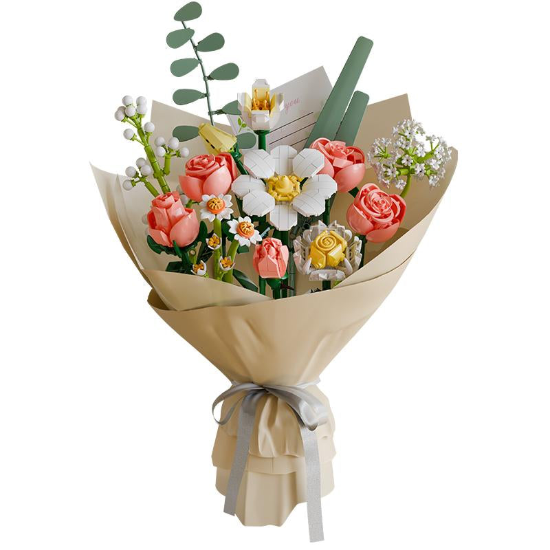 DIY Artificial Flower Bouquet Set  - Rosa Chinensis & Starry Sky