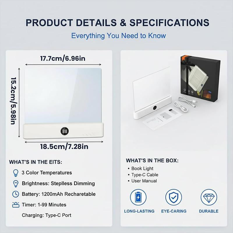 Reader's Dream Lights - Smart Rechargeable LED Reading Light