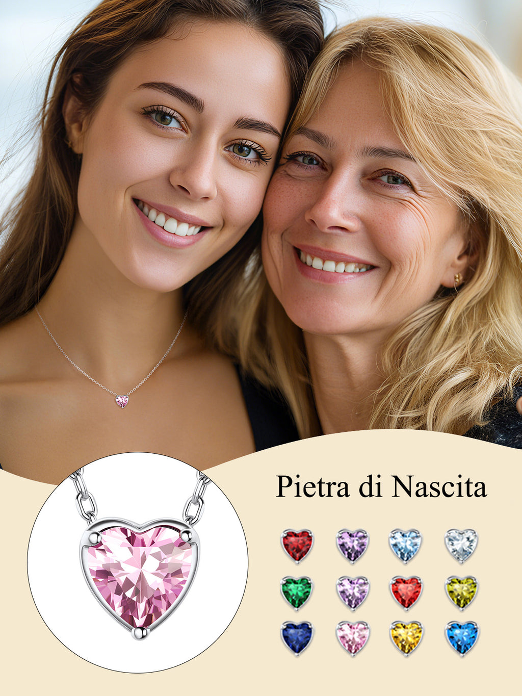 Silver Necklace 925 Sterling Silver Birthstone