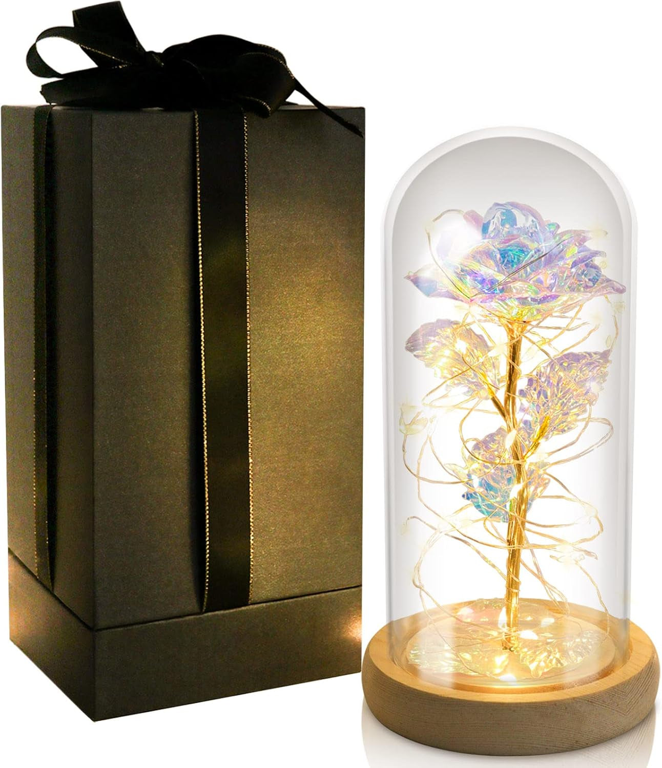 White Crystal Rose in a Glass