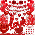 Valentine's Day Decorations (Heart Balloons, Love Balloon, Rose Petals, Banner)