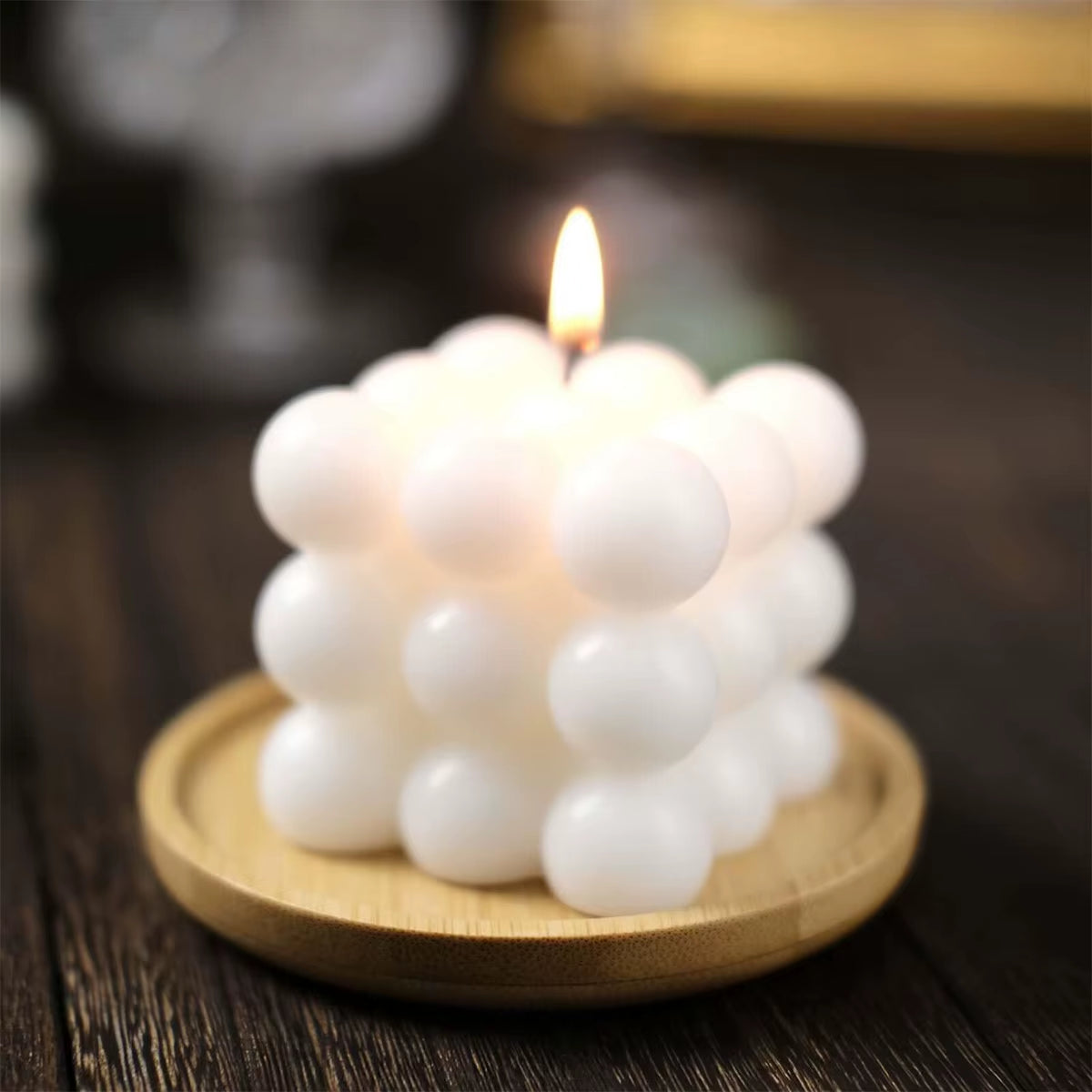 Vanilla Scented Small Cube Ball Candle
