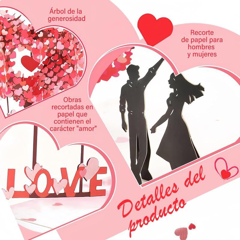 Valentine's Day Anniversary Card with Love Tree & Hearts 