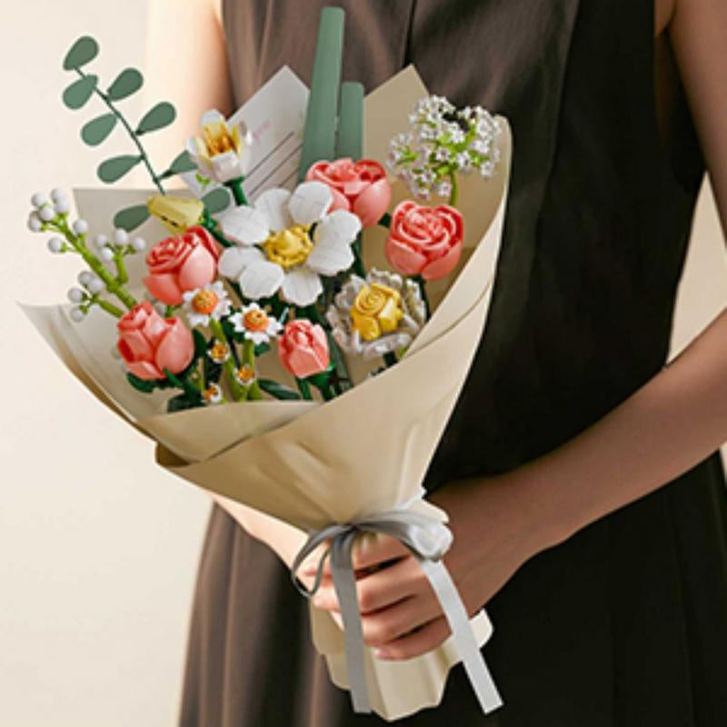 DIY Artificial Flower Bouquet Set  - Rosa Chinensis & Starry Sky