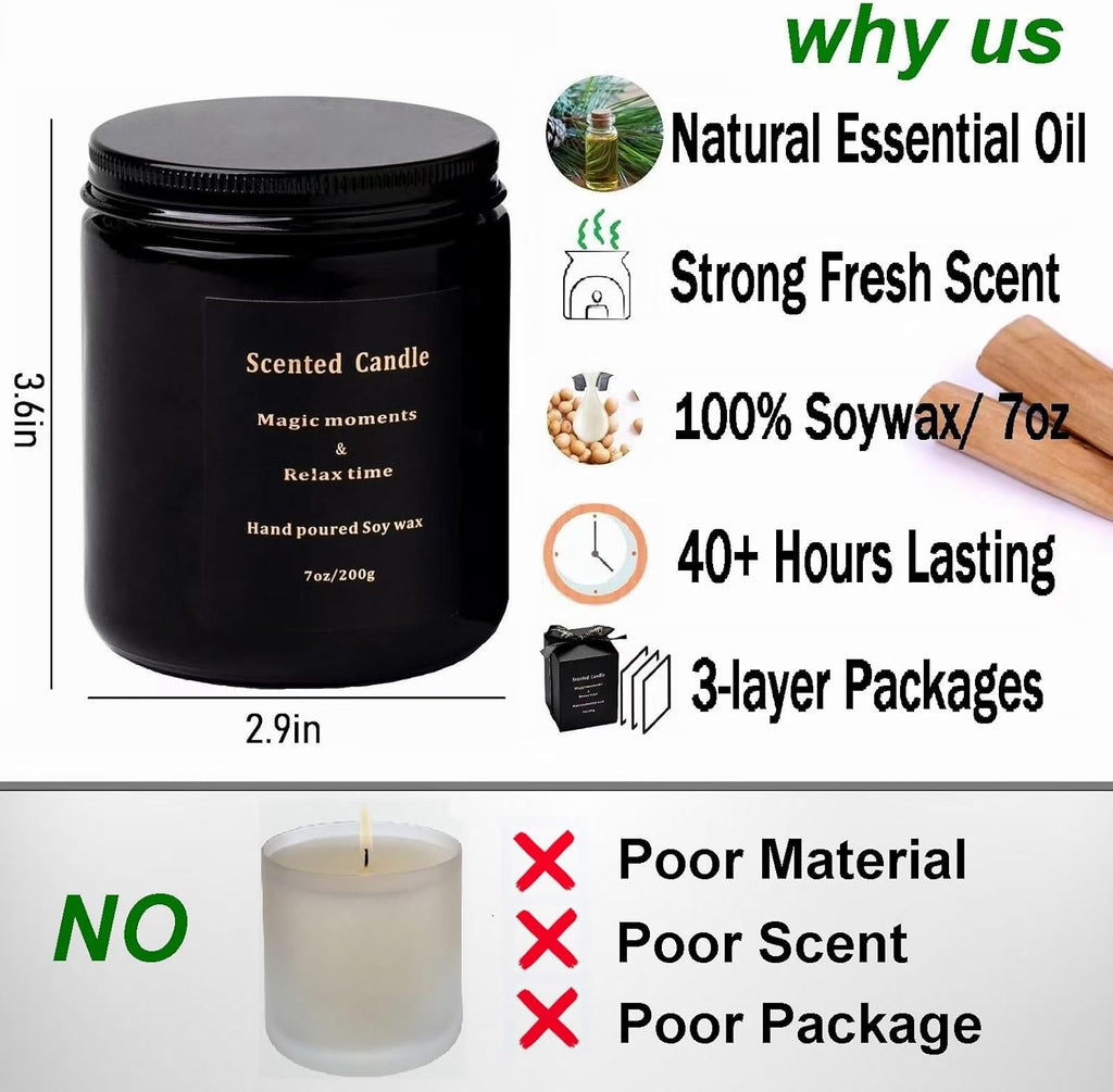 Sandalwood Natural Scented Candle (Non Toxic)