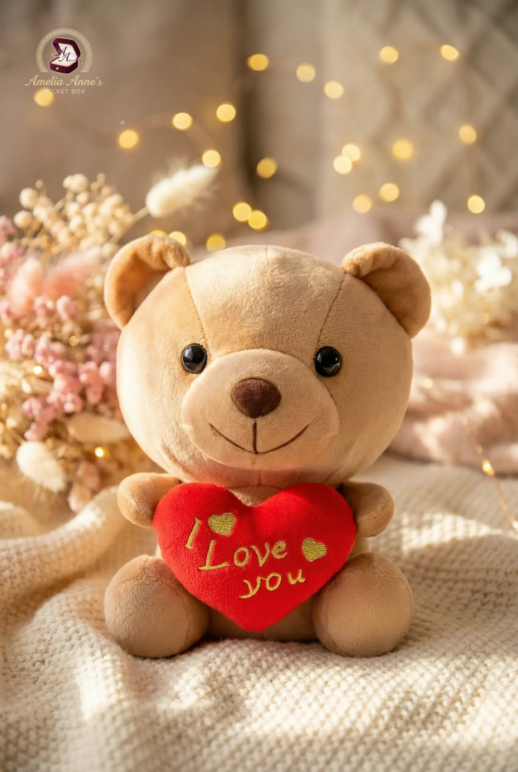 “I Love You” Heart Teddy Bear – Cute 6-Inch Stuffed Animal Gift for Mom, Girlfriend, Wife, Valentine’s Day, Birthday & Anniversary