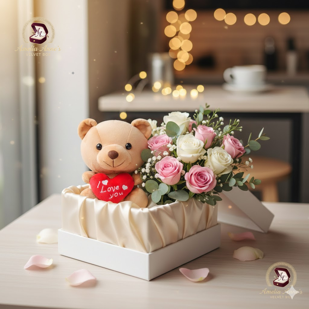 “I Love You” Heart Teddy Bear – Cute 6-Inch Stuffed Animal Gift for Mom, Girlfriend, Wife, Valentine’s Day, Birthday & Anniversary