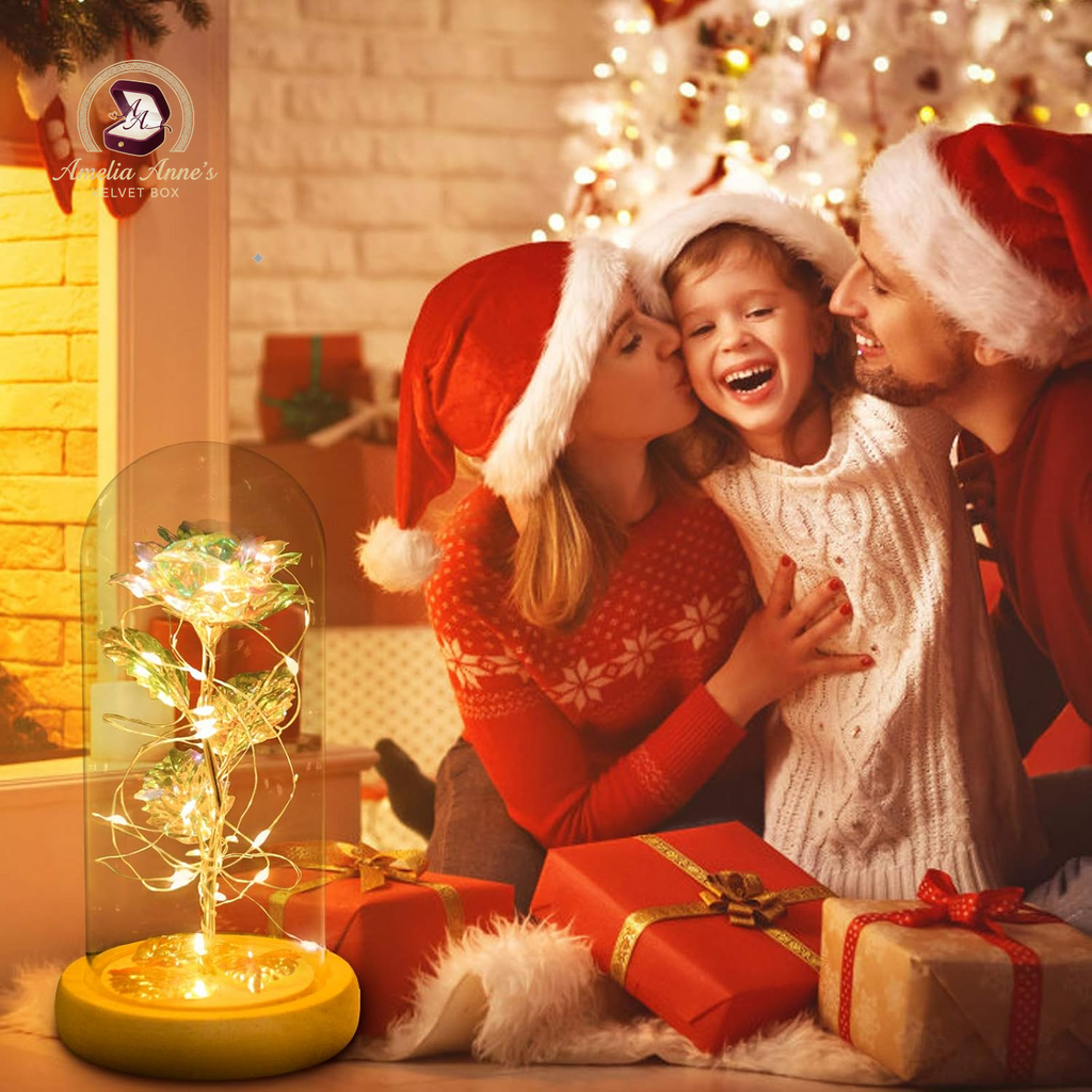 White Crystal Rose in a Glass