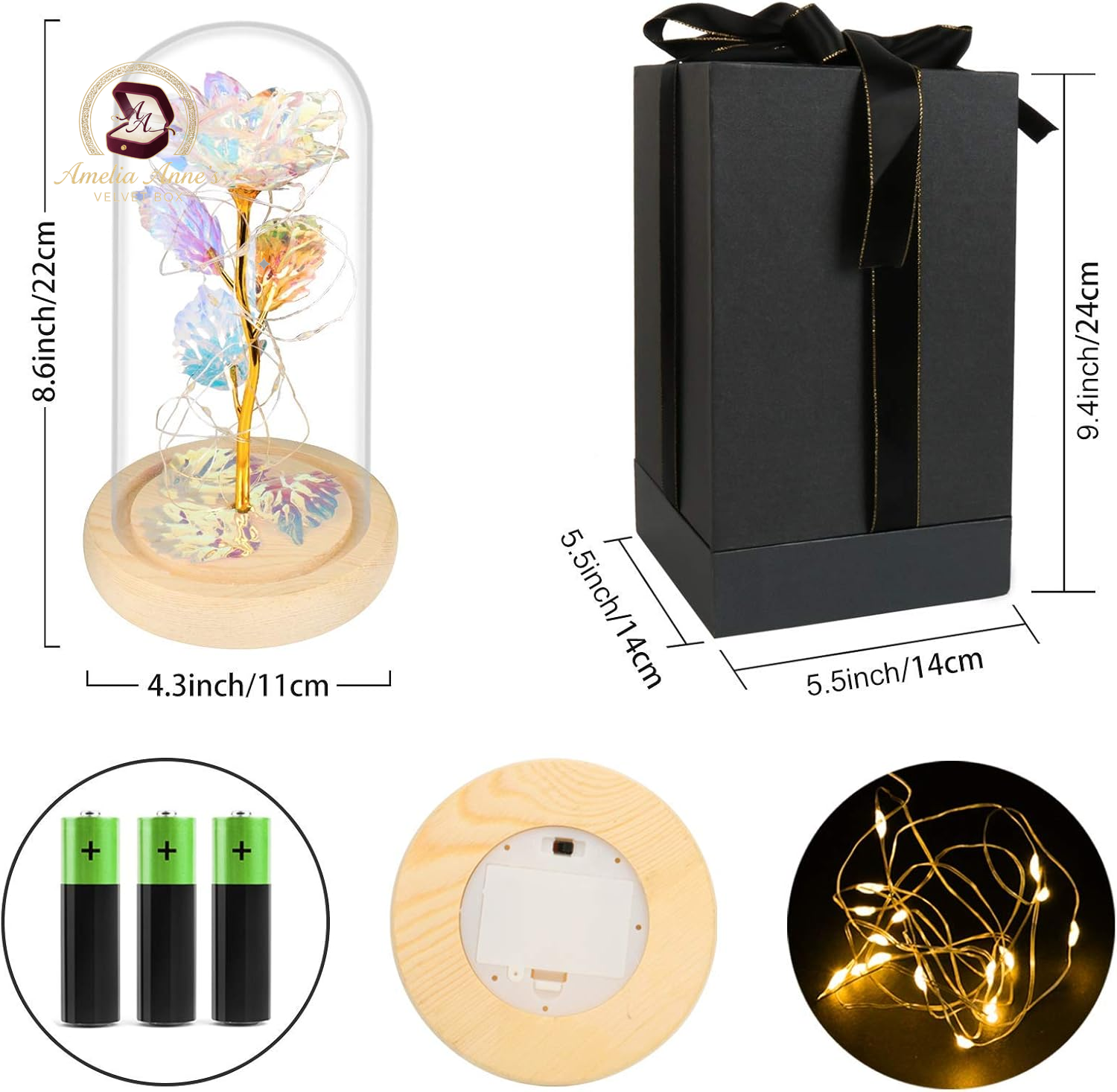 White Crystal Rose in a Glass