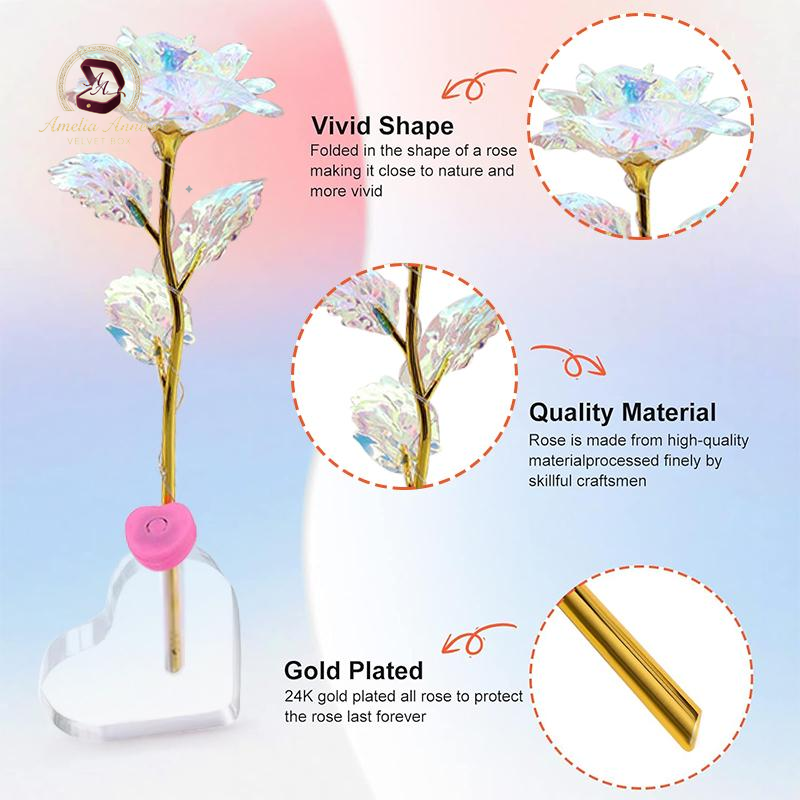 Eternal Rose Crystal Flower