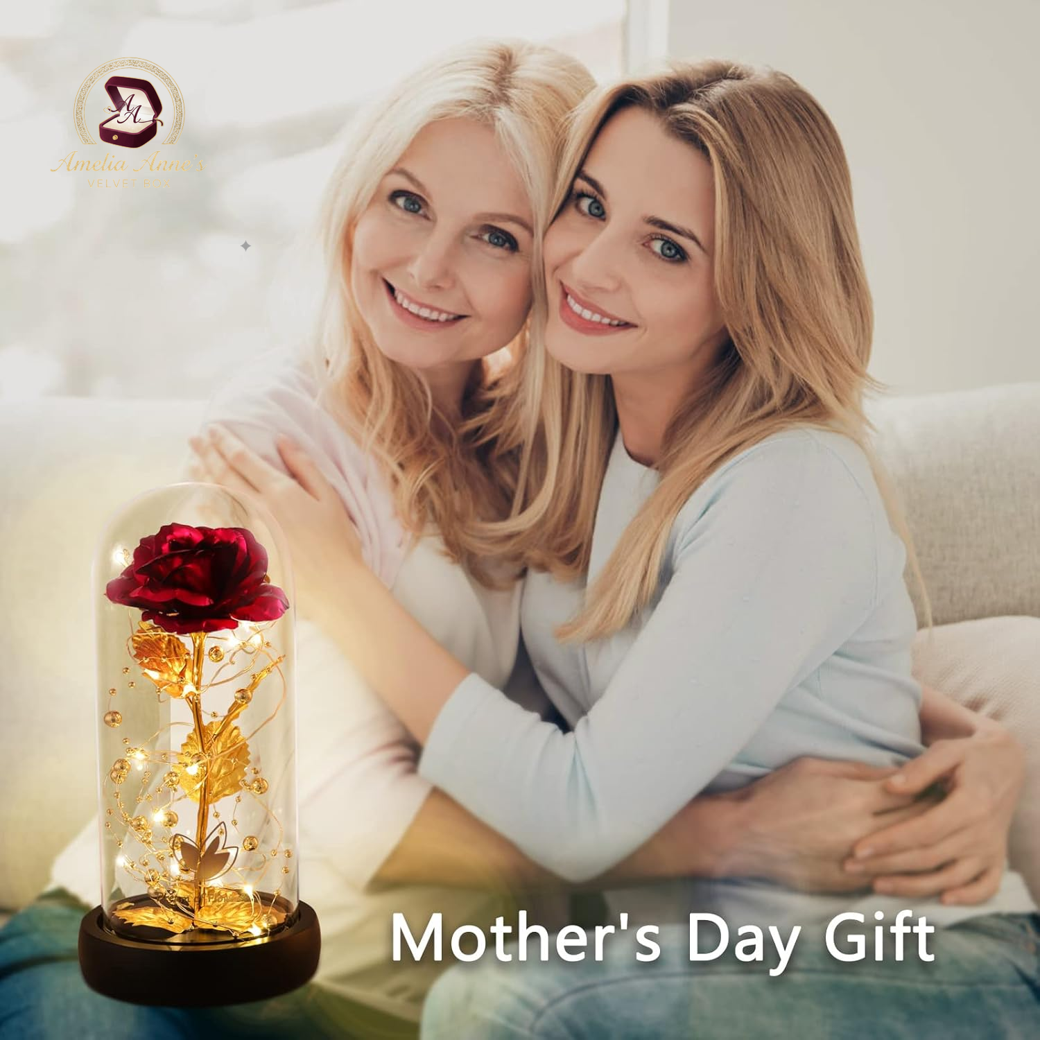 Infinity Rose in a Glass