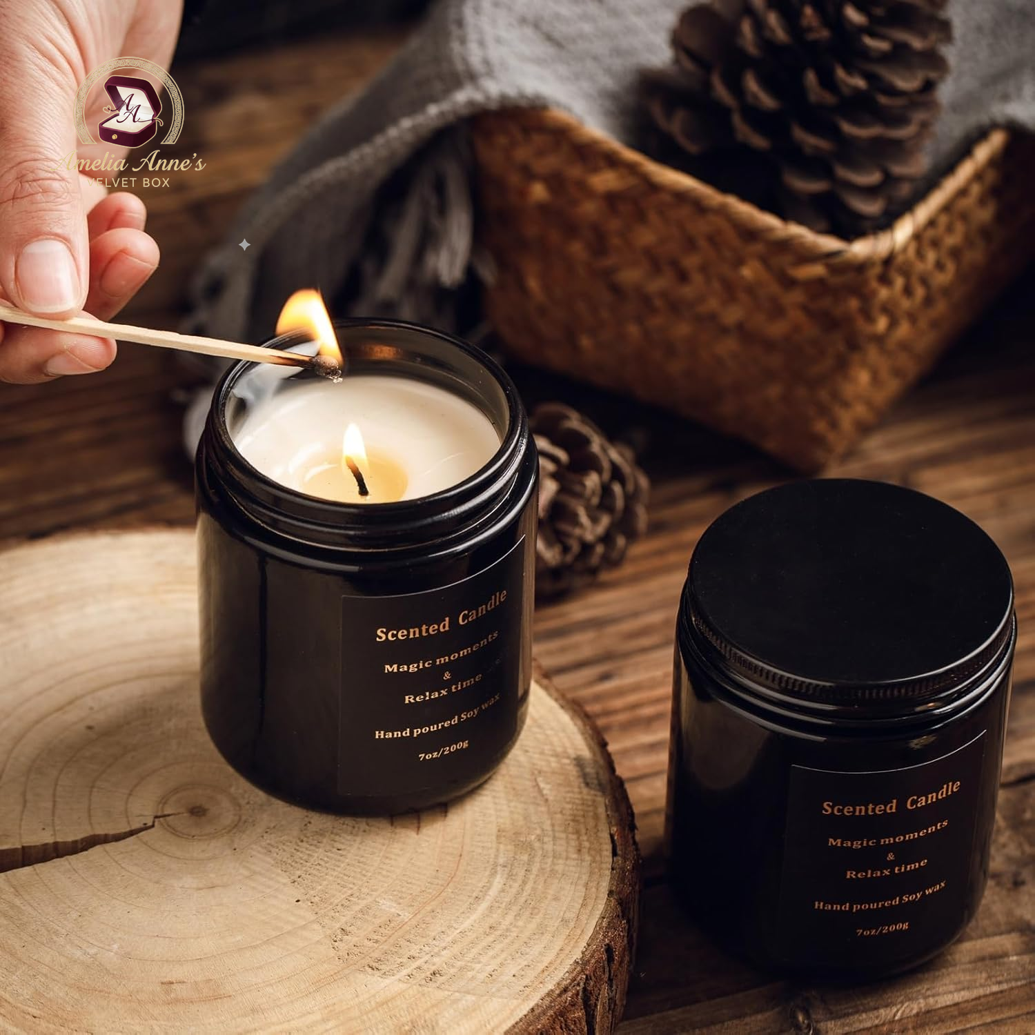 Sandalwood Natural Scented Candle (Non Toxic)