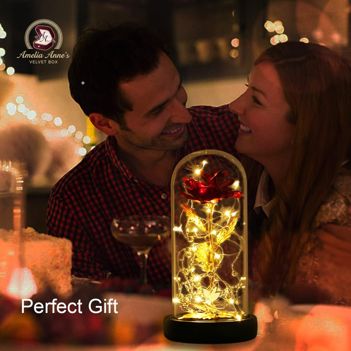 Infinity Rose in a Glass