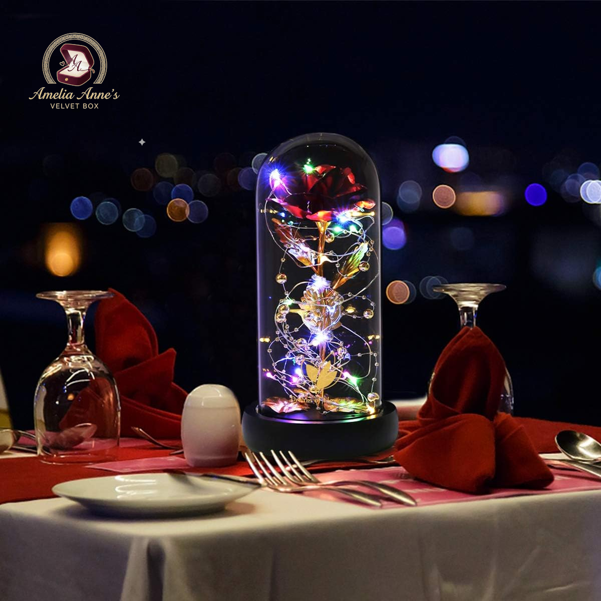 Infinity Rose in a Glass